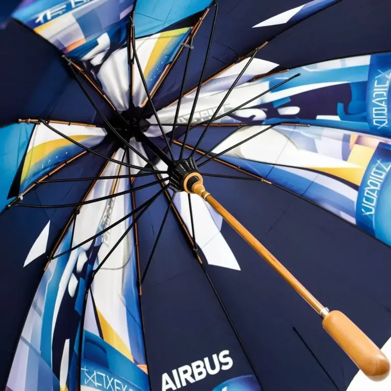 Celoplošne potlačený dáždnik s logom Airbus