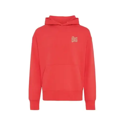 Červená mikina SG s transferovou potlačou loga - firemný merch