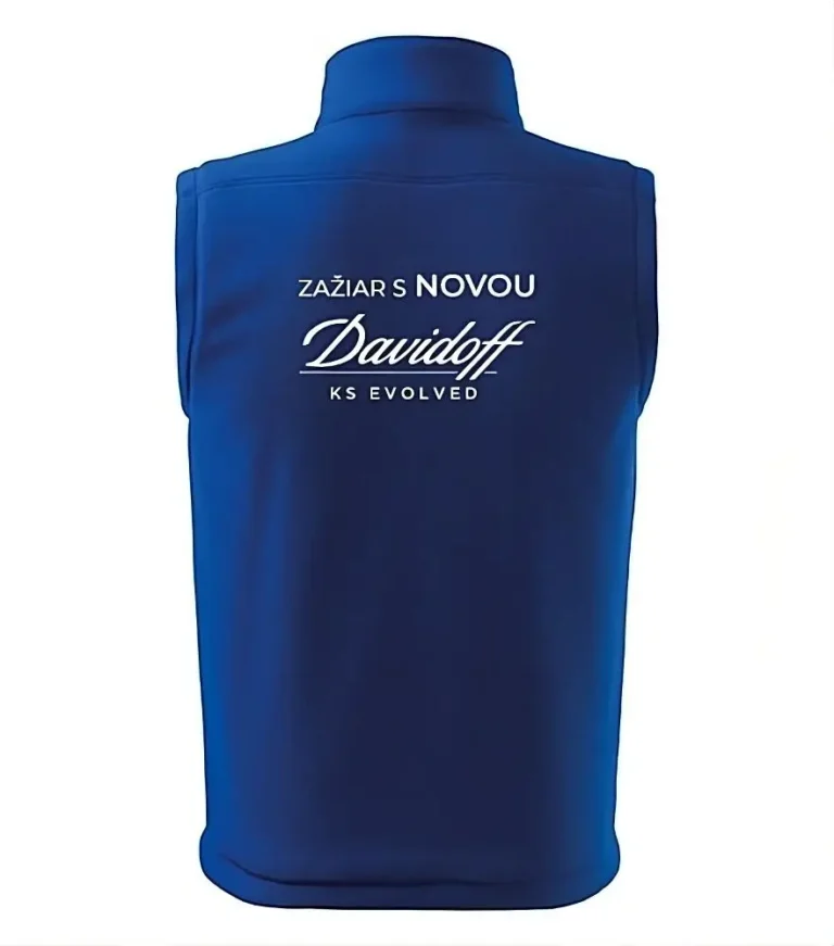 Prémiová softshellová vesta Davidoff s luxusnou výšivkou loga