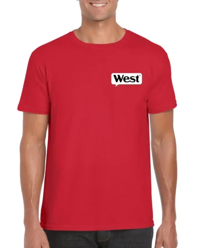 Reklamné tričko s transferovou potlačou loga West pre pracovné oblečenie