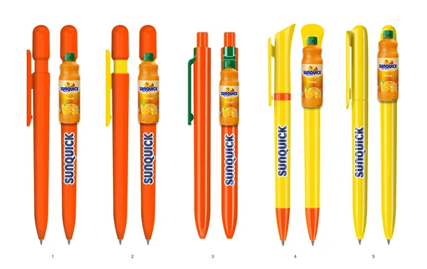 Reklamné perá Sunquick s potlačou loga
