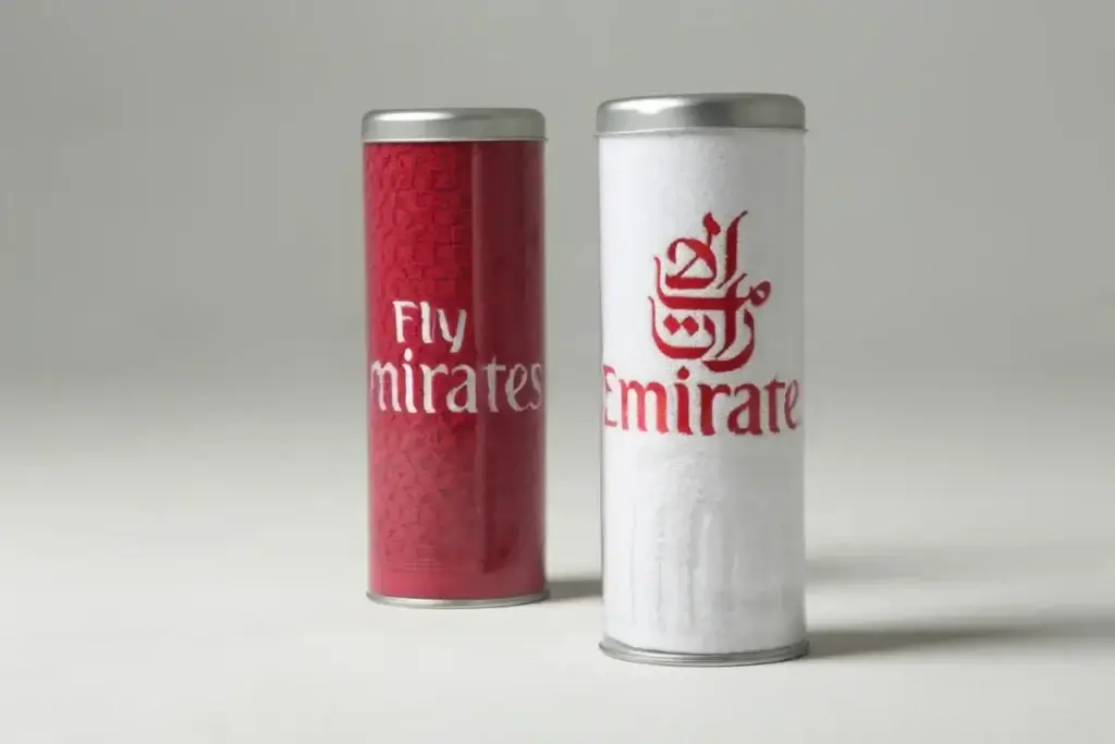 Luxusné froté uteráky s detailnou prémiovou výšivkou loga Fly Emirates